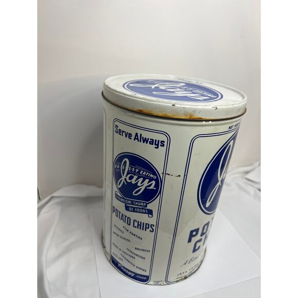 Vintage Jays Potato Chip Tin Can 1 Lb - Picture 5 of 8